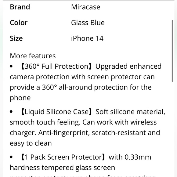 iPhone 14 Liquid Silicone Protective Case (Screen Protector included)-BLUE - Picture 2 of 4